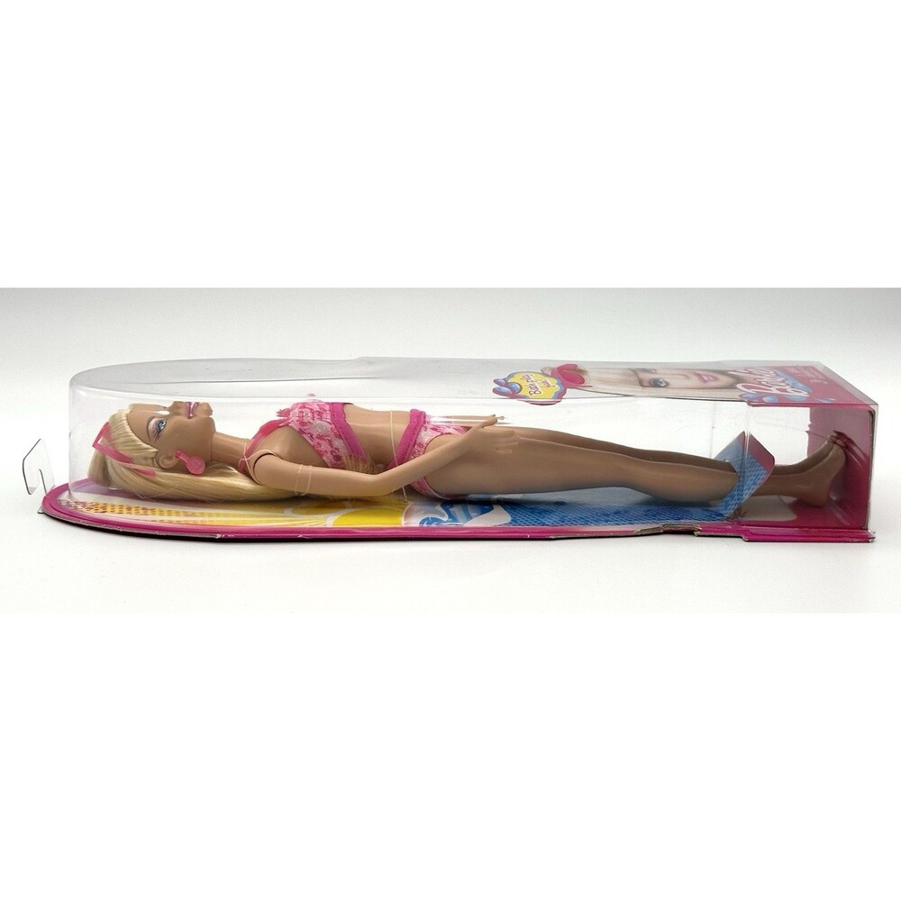 2010 Mattel Barbie T7184 Bath Play Fun Pink Bathing Swimsuit Bikini 12" Doll - Picture 2 of 6